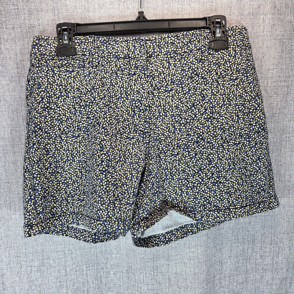 Loft Navy Ditzy Floral 4" Shorts Pockets Size‎ 6 Chino Mid Rise Festival Boho
